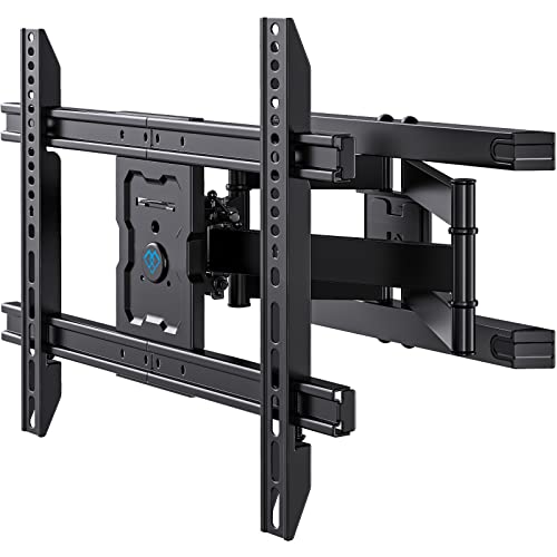 PERLESMITH Full Motion TV Wall Mount for 37-80 inch TVs up to 132 lbs, Smooth Tilt Swivel and Extension, Dual Articulating Arms, Max VESA 600x400, 16" Wood Studs, PSLFK5