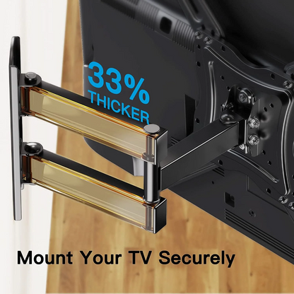 Full Motion TV Wall Mount Bracket, Articulating Arms Swivel Tilt Extension Rotation, Fits Most 26-60 inch Flat Curved LED LCD OLED TVs, Max 400x400mm Holds up to 88lbs