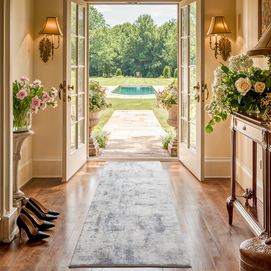 2'x6' Boho Runner Rug for Hallway, Machine Washable Stain Resistant Non-Shed Carpet, Runner Rug with Non-Slip Backing for Kitchen, Entryway, Bedroom, Laundry, Bathroom