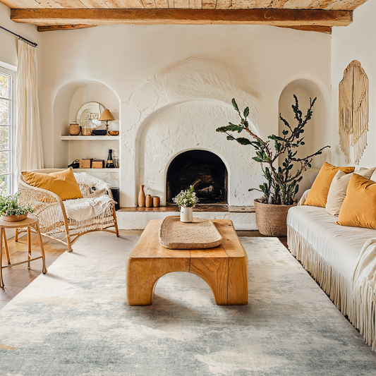 5'x7' Boho Area Rugs for Living Room, Machine Washable Area Rug with Non-Slip Backing, Stain Resistant Non-Shed Carpet for Bedroom, Dining Room, Dorm, Office