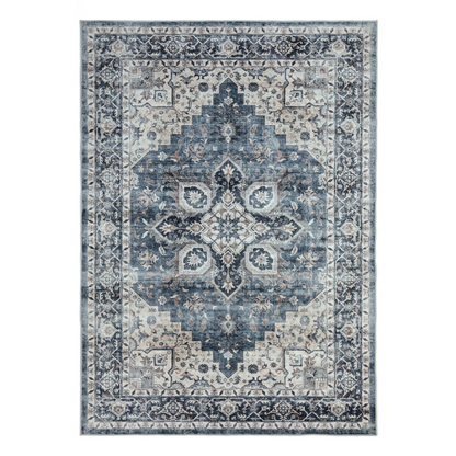 5'x7' Boho Area Rugs for Living Room, Machine Washable Area Rug with Non-Slip Backing, Stain Resistant Non-Shed Carpet for Bedroom, Dining Room, Dorm, Office