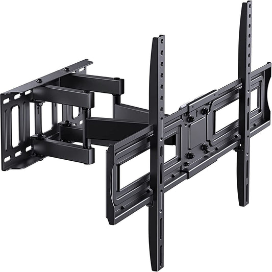 Full Motion TV Wall Mount Bracket for 37-75 inch LCD, QLED,OLED 4K Flat Curved TVs, Dual Arms Tilt Extension Swivel Articulating TV Mount, Max 600x400mm up to 132lbs, Fits 16 Studs