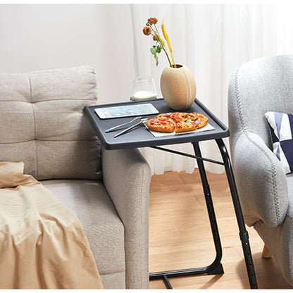 Adjustable TV Tray Table with 6 Height & 3 Tilt Angle, Folding TV Table Tray with Cup Holder for Home, Office