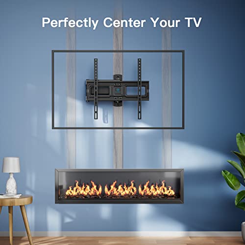 PERLESMITH TV Wall Mount for 26–55 inch TVs up to 70 lbs, Full Motion TV Mount Bracket with Swivel, Tilt, Level Adjustment, Corner TV Mount with Articulating Arm, Max VESA 400x400mm, PSMFK7
