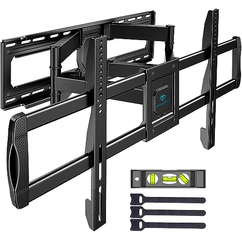 PERLESMITH Full Motion TV Wall Mount for 50”-90” TVs, TV Mount Bracket Dual Articulating Arms Swivel Extension tilt up to 165lbs, Max VESA 800x400mm, Fits 16”18” to 24" Studs, PSXFK1